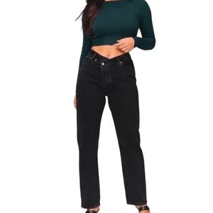 Abercrombie & Fitch The Dad Criss Cross Jeans